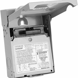 Midwest U065P Disconnect Switch, A/C, Pull Out, 60A, 1P, 240VAC, Metal, NEMA 3R