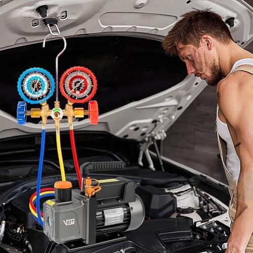 Ultimate HVAC Pro Tool: ⁢4.5 CFM Vacuum Pump & Gauge​ Set⁢ Review