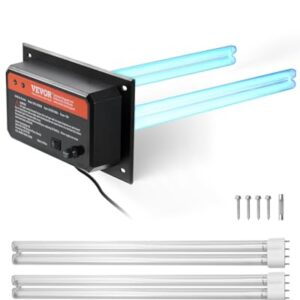 VEVOR HVAC Air Purifier Whole House, 72W 16inch, UV UVC Light in Duct for Ac (Air Conditioning) Duct, Air Scrubber with 2 Replacement Bulb, HVAC UV lights for Ac Systems