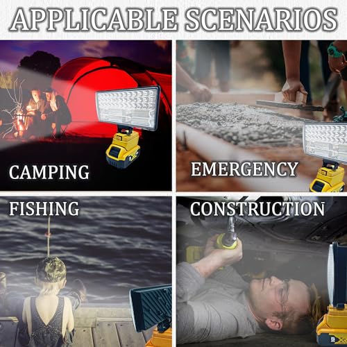 DeWalt 20V LED Work Light 90W Cordless Flood Light for Job Sites - Image 4