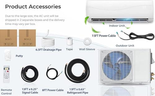 GLACER Ductless Mini Split AC 12000 BTU High Efficiency Cooling System 17 SEER2 7 GLACER Ductless Mini Split AC 12000 BTU High Efficiency Cooling System 17 SEER2 - Image 7