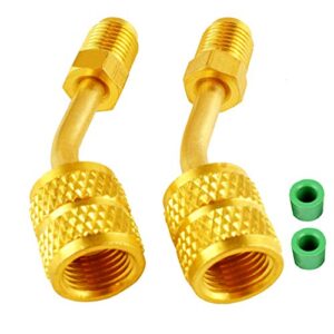 Wadoy R410a Adapter for Mini Split HVAC System 5/16" Female Quick Couplers x 1/4" Male Flare