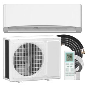High Performance Mini Split AC/Heating System, 12000 BTU Air Conditioner, Energy Efficient Inverter AC Unit with 1 Ton Heat Pump, Coverage Area Up to 750 Sq.Ft