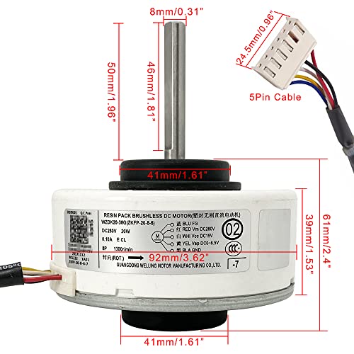 High-Efficiency 20W DC Brushless Air Conditioner Motor, WZDK20-38G Replacement 3 High-Efficiency 20W DC Brushless Air Conditioner Motor, WZDK20-38G Replacement - Image 3