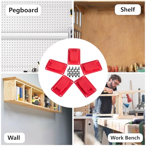 Milwaukee Dewalt Tool Holder Mount 5 Pack for 18V 20V 12V Drills 6 Milwaukee Dewalt Tool Holder Mount 5 Pack for 18V 20V 12V Drills - Image 6