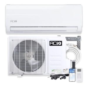 ACiQ Essentials 24000 BTU Comfortable Mini Split AC/Heating System, 2 Ton Ductless Air Conditioner Heat Pump Wall Mount AC Unit | WiFi Control with 16ft Installation Kit | 220V 19 SEER2