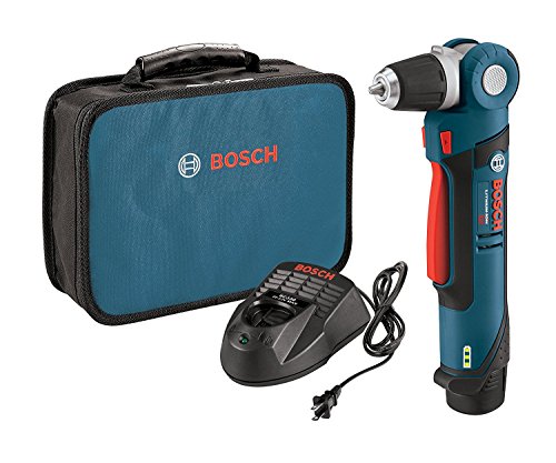 BOSCH 12V Max Right Angle Drill/Driver Kit - Compact Cordless Power Tool 1 BOSCH PS11-102 12V Max 3/8 In. Right Angle Drill/Driver Kit with 2.0Ah Lithium Ion Battery