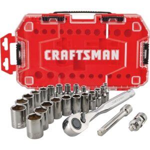 CRAFTSMAN Mechanics Tool Set, 1/4" Drive, SAE/Metric, 24 Piece (CMMT12028)