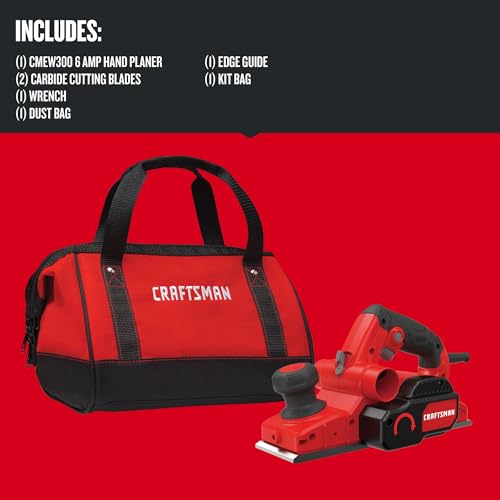 CRAFTSMAN 3-Blade Electric Wood Planer | Woodworking Tool w/ Guide & Bag 2 CRAFTSMAN 3-Blade Electric Wood Planer | Woodworking Tool w/ Guide & Bag - Image 2