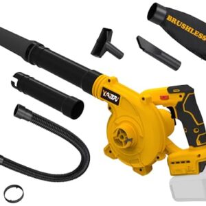 Cordless Leaf Blower for Dewalt 20V Max Battery, Jobsite Air Blower with Brushless Motor,6 Variable Speed Up to 180MPH,2-in-1 Handle Electric Blower and Vacuum Cleaner(Battery Not Included)