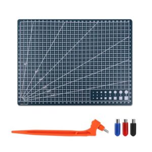 Craft Cutting Tools Set, 360 Degree Gyro Cutting Tool with Mat & 2pcs Knife Heads Gyro Cutter Pen for Stencils DIY Crafts Scrapbooking Supplies