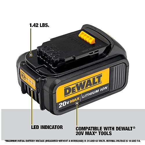 DEWALT 20V MAX Battery 4 Pack 3Ah with LED Charge Indicator 2 DEWALT 20V MAX Battery 4 Pack 3Ah with LED Charge Indicator - Image 2