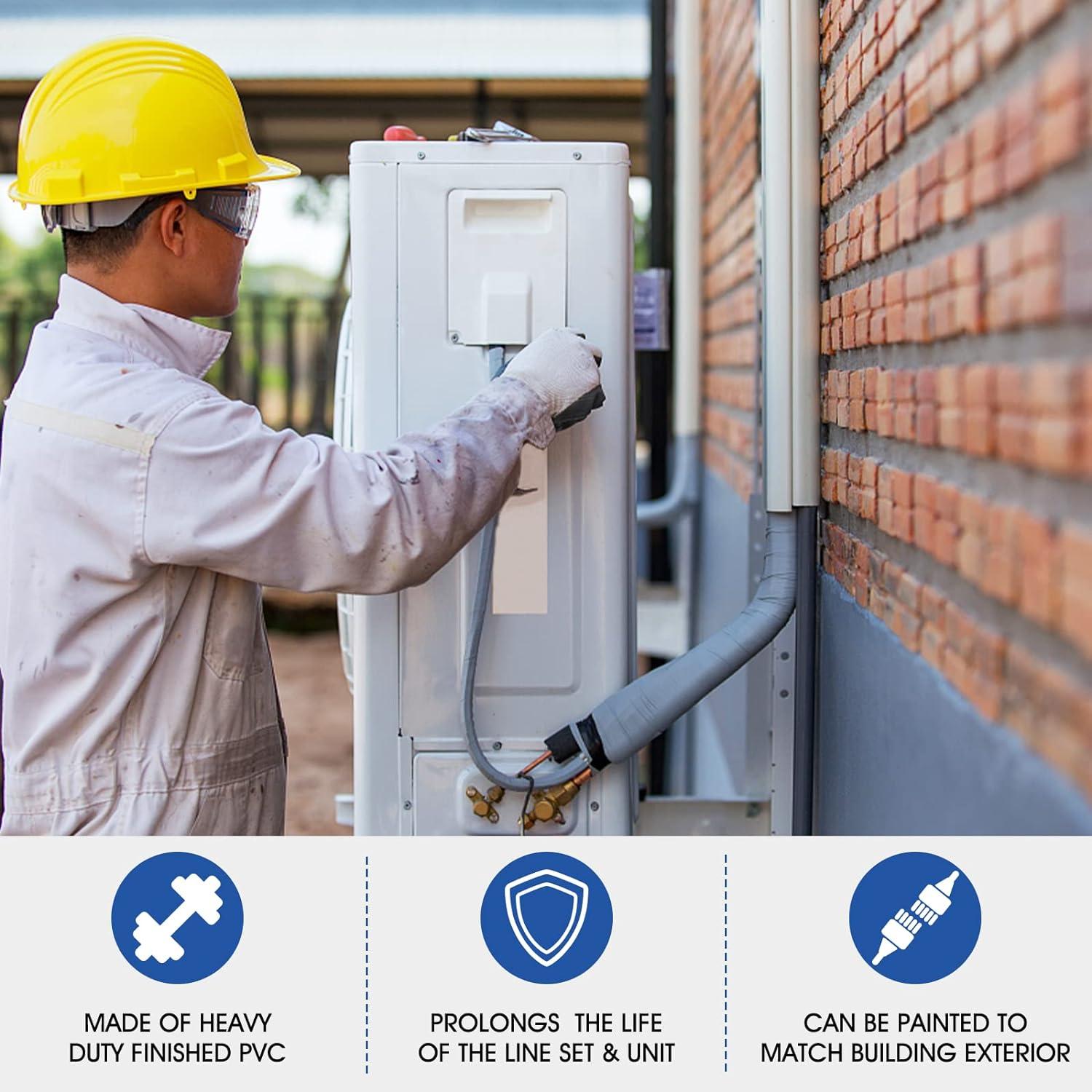 LyPrem PVC Line Cover Kit: Sleek Protection ‍for‌ Your Mini split ‍AC