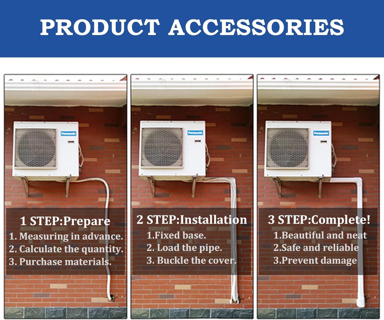 LyPrem PVC Line Cover Kit:⁣ Sleek Protection for Your Mini Split AC