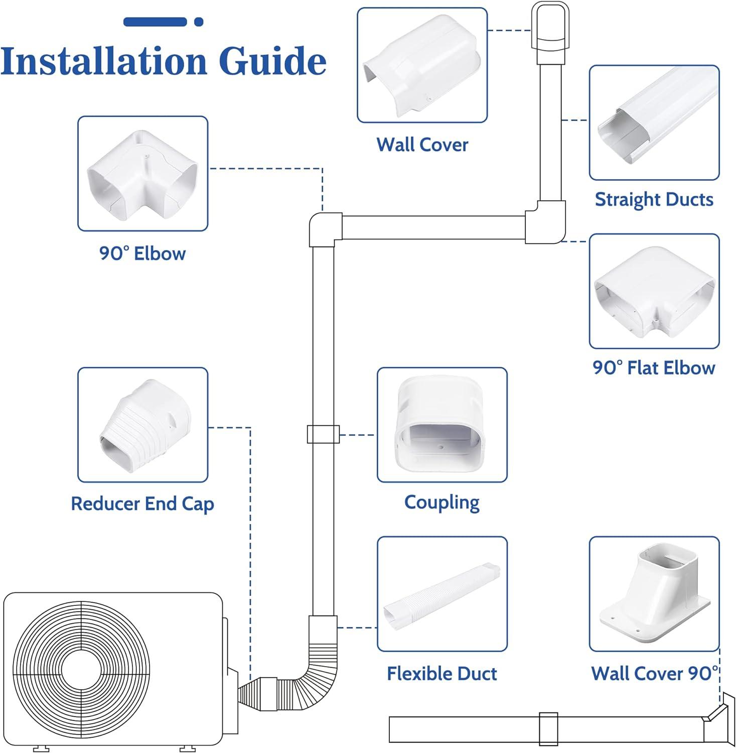 lyprem PVC Line‌ Cover Kit: ​Sleek Protection for Your Mini split AC