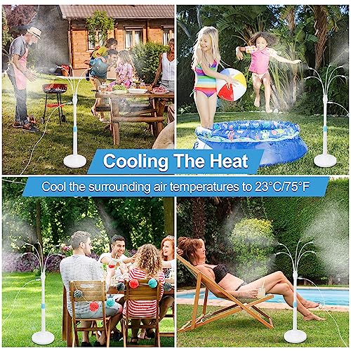 Outdoor Misting System: Portable Cooling Hose Kit w/ 5 Nozzles & Adjustable Height 2 Outdoor Misting System: Portable Cooling Hose Kit w/ 5 Nozzles & Adjustable Height - Image 2