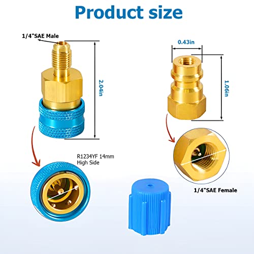 R1234YF to R134A Conversion Kit Quick Coupler AC Charging Adapter 2 R1234YF to R134A Conversion Kit Quick Coupler AC Charging Adapter - Image 2