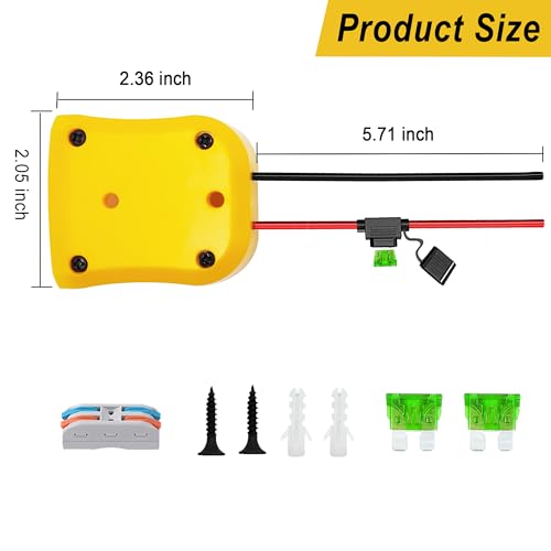 Here's a revised title: Dewalt 12V Battery Adapter | Ride On Toy Power Converter | Fuse & Terminal Connector 4 Here's a revised title:
Dewalt 12V Battery Adapter | Ride On Toy Power Converter | Fuse & Terminal Connector - Image 4