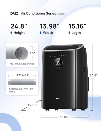 Dreo 8000 BTU Portable AC: Quiet, Smart Cooling for Bedrooms & Rooms 5 Dreo 8000 BTU Portable AC: Quiet, Smart Cooling for Bedrooms & Rooms - Image 9