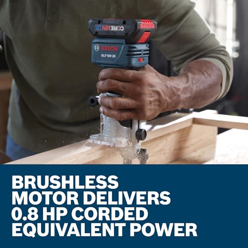 BOSCH 18V Cordless Trim Router | Brushless Motor, Precision Woodworking Tool 3 BOSCH 18V Cordless Trim Router | Brushless Motor, Precision Woodworking Tool - Image 3