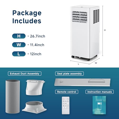 Powerful 8000 BTU Portable AC Unit - Cools 350 Sq.Ft, 4 Modes, Remote Control 4 Powerful 8000 BTU Portable AC Unit - Cools 350 Sq.Ft, 4 Modes, Remote Control - Image 6