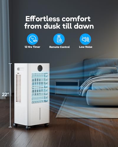 Portable AC Cooler: 3-Speed Cooling, 12H Timer, Remote for Room Comfort 3 Portable AC Cooler: 3-Speed Cooling, 12H Timer, Remote for Room Comfort - Image 3