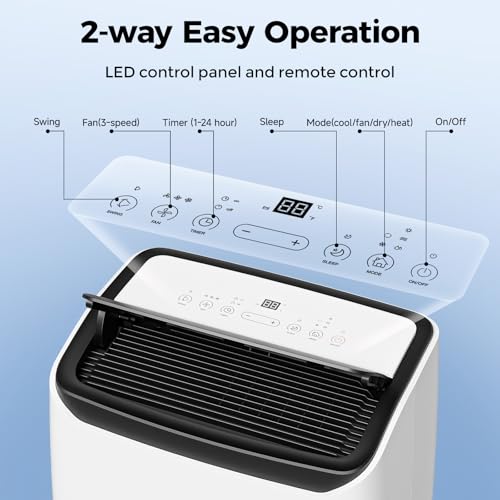 2025 Portable AC 12000 BTU: 4-in-1 Cooling, Heating, Dehumidifying Unit 3 2025 Portable AC 12000 BTU: 4-in-1 Cooling, Heating, Dehumidifying Unit - Image 3