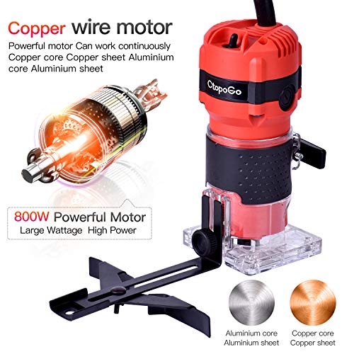Powerful Compact Palm Router 800W Wood Trimmer + 12 Router Bits Set 4 Powerful Compact Palm Router 800W Wood Trimmer + 12 Router Bits Set - Image 7