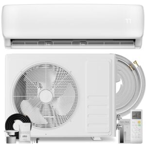 MEPTY 12000BTU Mini Split Air Conditioner Heat Pump, 19 SEER2 Energy Efficient Mini Split AC/Heating System Inverter, Wall-mounted Ductless AC Unit with Pre-Charged Condenser, Cools Up to 750sq.ft