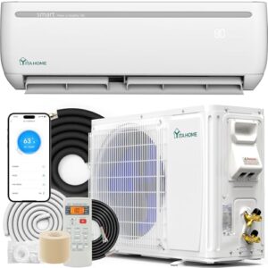 YITAHOME 9000 BTU Mini Split Air Conditioner Heat Pump System, Wifi Enabled 19 SEER2 115V Ductless AC Cool Up to 450 Sq. Ft, Compatible with Alexa, Complete Installation Kit