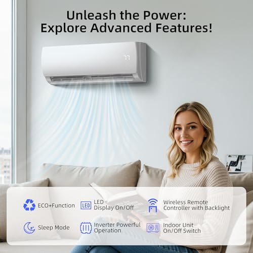 High-Efficiency 12000 BTU Mini Split AC/Heat Pump | 19 SEER2 Inverter System 5 High-Efficiency 12000 BTU Mini Split AC/Heat Pump | 19 SEER2 Inverter System - Image 5