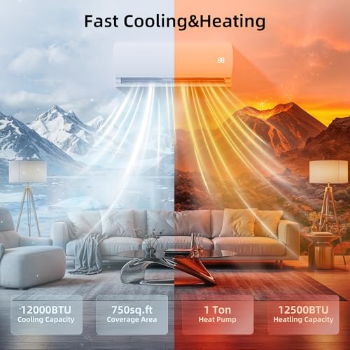 High-Efficiency 12000 BTU Mini Split AC/Heat Pump | 19 SEER2 Inverter System 2 High-Efficiency 12000 BTU Mini Split AC/Heat Pump | 19 SEER2 Inverter System - Image 2