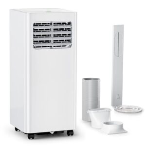 8,000 BTU Portable Air Conditioners,4 Modes Portable Ac Units Cools Up to 350 Sq.Ft,Dehumidifier,Fan,With Remote Control,LED Display, Window Mounting Kit,Suitable for Bedroom,Living Room,Office