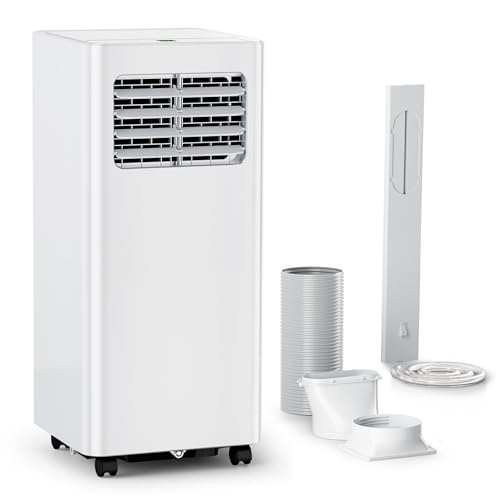 Powerful 8000 BTU Portable AC Unit - Cools 350 Sq.Ft, 4 Modes, Remote Control 1 8,000 BTU Portable Air Conditioners,4 Modes Portable Ac Units Cools Up to 350 Sq.Ft,Dehumidifier,Fan,With Remote Control,LED Display, Window Mounting Kit,Suitable for Bedroom,Living Room,Office
