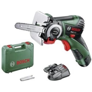 Bosch EasyCut 12 Battery Saw (1 Battery, NanoBlade Technology, 12 Volt System, in Case), Black, Green, Red