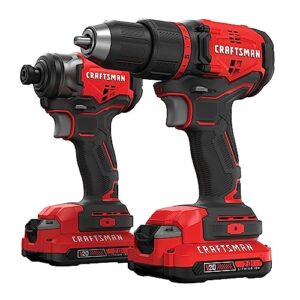 CRAFTSMAN V20* Cordless Brushless Compact 2 Tool Combo Kit (2 Batteries) (CMCK210C2)
