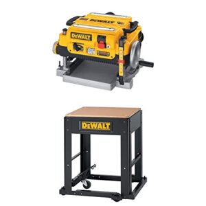 DEWALT DW735 13-Inch, Two Speed Thickness Planer with Planer Stand with Integrated Mobile Base