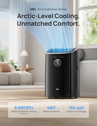 Dreo 8000 BTU Portable AC: Quiet, Smart Cooling for Bedrooms & Rooms 2 Dreo 8000 BTU Portable AC: Quiet, Smart Cooling for Bedrooms & Rooms - Image 2
