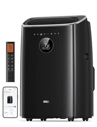 Dreo 8000 BTU Portable AC: Quiet, Smart Cooling for Bedrooms & Rooms 1 Dreo Portable Air Conditioners, 8,000 BTU Air Conditioner for Bedroom with Drainage-free Cooling, 45dB Quiet, APP/Voice/Remote, 24h Timer with Fan & Dehumidifier, Smart AC Unit for Room Indoors