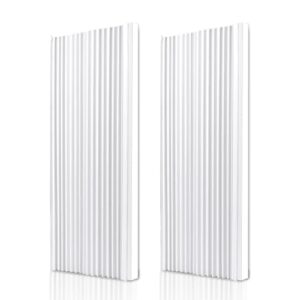 Flehomo Window Air Conditioner Side Panels with Double Layers, Adjustable Insulation AC Side Panel, Window Unit Replacement Screen, Fits Up to 17" x 10", White