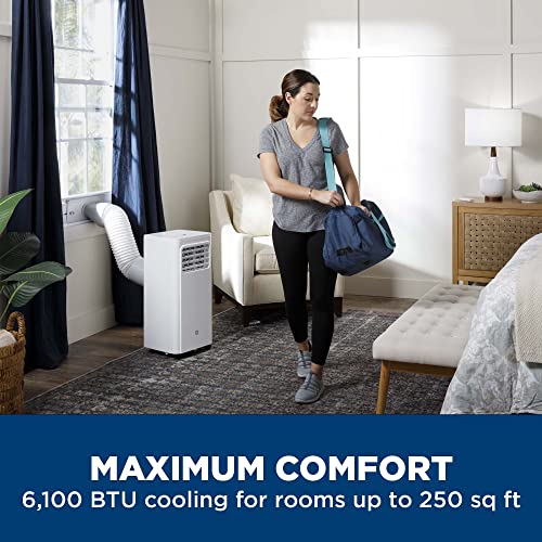 GE Portable AC 6100 BTU Cooling Unit, Dehumidifier, Remote, Bedroom/Room Chill 2 GE Portable AC 6100 BTU Cooling Unit, Dehumidifier, Remote, Bedroom/Room Chill - Image 2