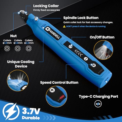 Cordless Mini Rotary Tool Kit: 69 Accessories, Variable Speed, Type-C Charging - Image 2