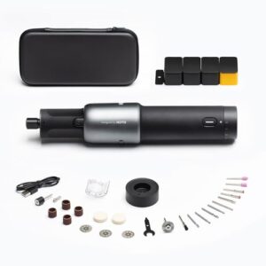 HOTO 4V Cordless Rotary Tool, 5 Variable Speed Rotary Tool Kit with 35 Accessories, 25000 RPM, LED Light, Maximum Versatility, Power Rotary Tool for Engraving, Polishing, Sanding, Drilling, DIY Crafts