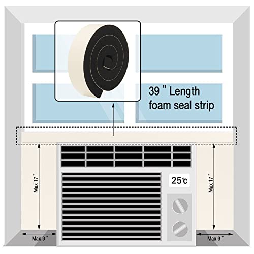AC Window Insulation Side Panels - 2 Pack, 17