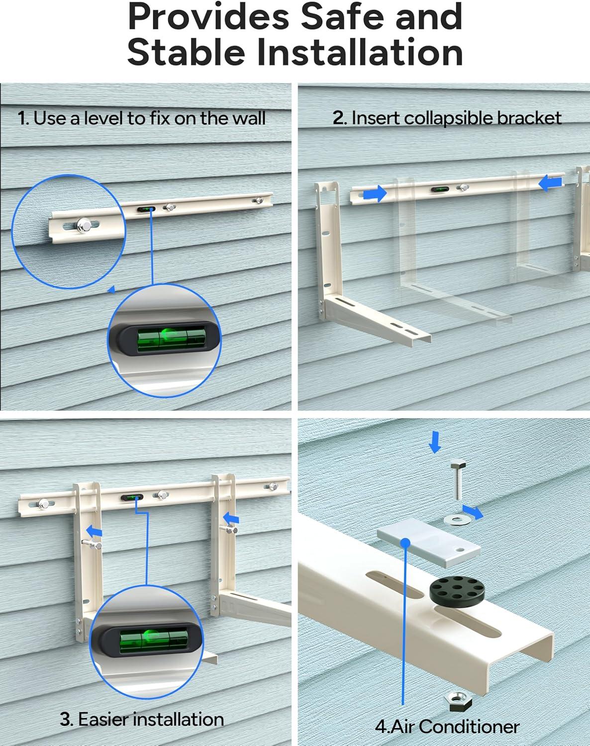 TOUTGOOD 400lb Mini Split Wall Bracket: Stability Meets Weather protection