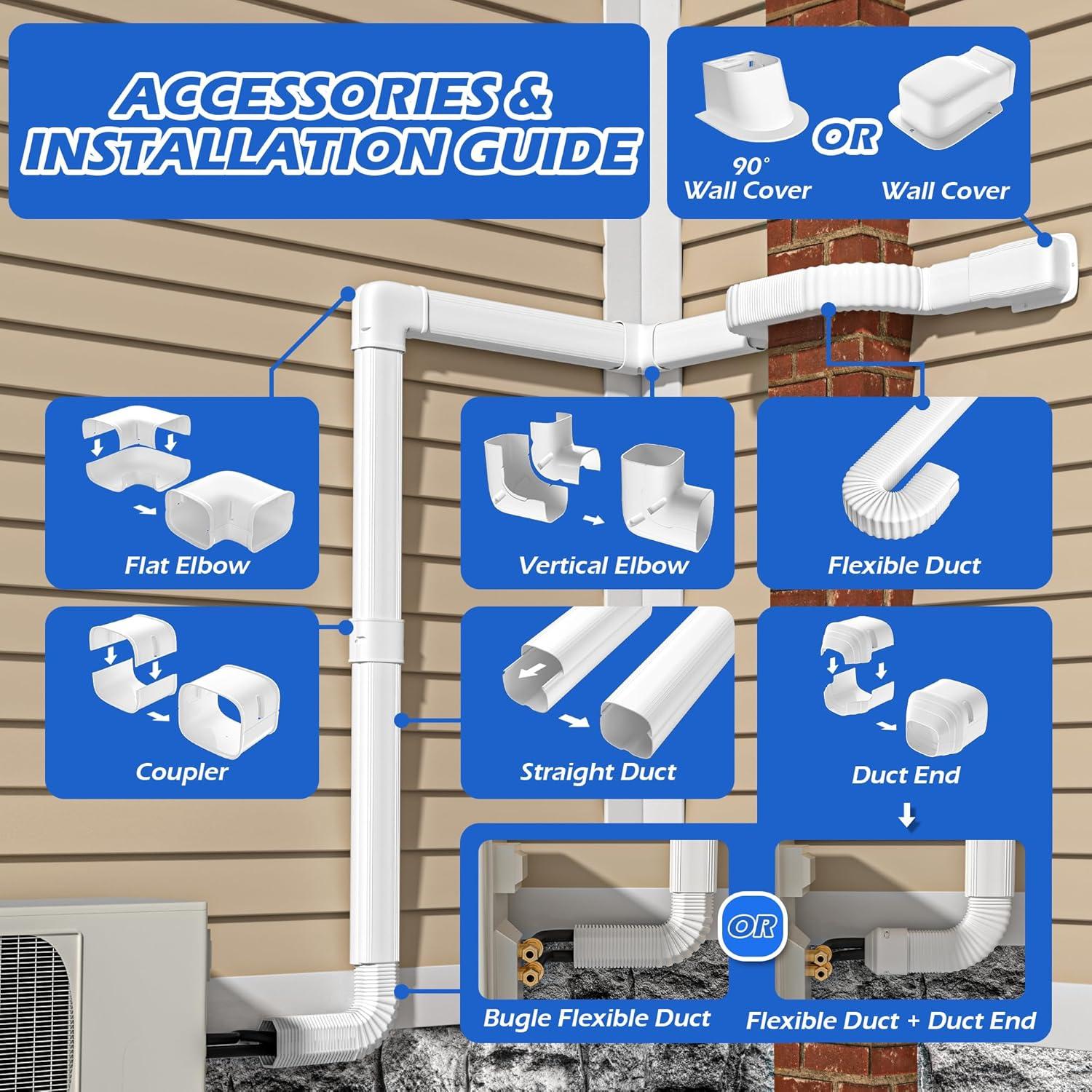 Effortless Protection: 17-Ft Line​ Cover Kit that ‍Makes AC​ Installation‍ a Breeze