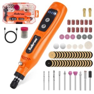 Mini Cordless Rotary Tool Kit, 5-Speed Type-C Charging Rotary Tool with 100 Accessories, 3.7V Power Rotary Tool with Box for Sanding, Engraving, Polishing, Drilling, DIY Crafts