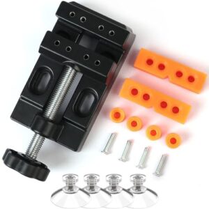 Oruiiju Mini Bench Clamp Flat Table Vice - Multifunctional Jewelry Carving Tool with Adjustable Jaws for Watch Repair, Sculpture Craft, and Walnut Carving. Perfect for DIY Enthusiasts