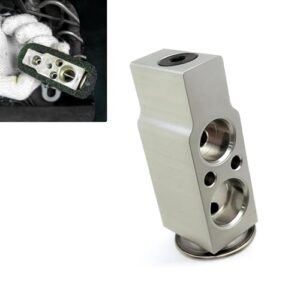Polcatay Car A/C Expansion Valve, Steam Engine Air Conditioning ValveStandard Replacement, High and Low Temperature Resistant Metal Anti-rust AC System Accessories, for Most Cars (Silver)