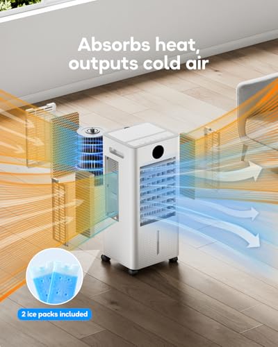 Portable AC Cooler: 3-Speed Cooling, 12H Timer, Remote for Room Comfort 2 Portable AC Cooler: 3-Speed Cooling, 12H Timer, Remote for Room Comfort - Image 2